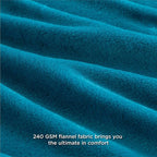 Bedsure GentleSoft Fleece Blankets Queen Size Teal - Image 4