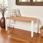 Alaterre Furniture Newport 40 Inch Solid Wood Entryway Bench - Image 2