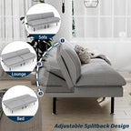 Ribilake 70" Futon Sofa Bed, 4 in 1 Multi-Function Couch Sleeper - Image 6
