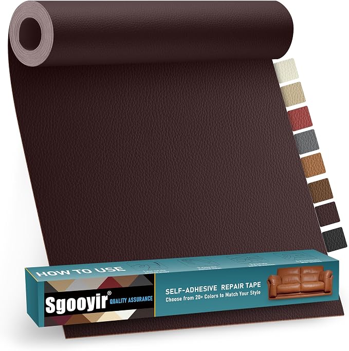Leather Repair Patch Tape Kit, Vinyl Leather Repair Kit by Sgooyir