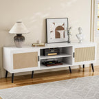ZttRiee TV Stand for TVs up to 65'', Mid Century Modern Entertainment Center by ZttRiee