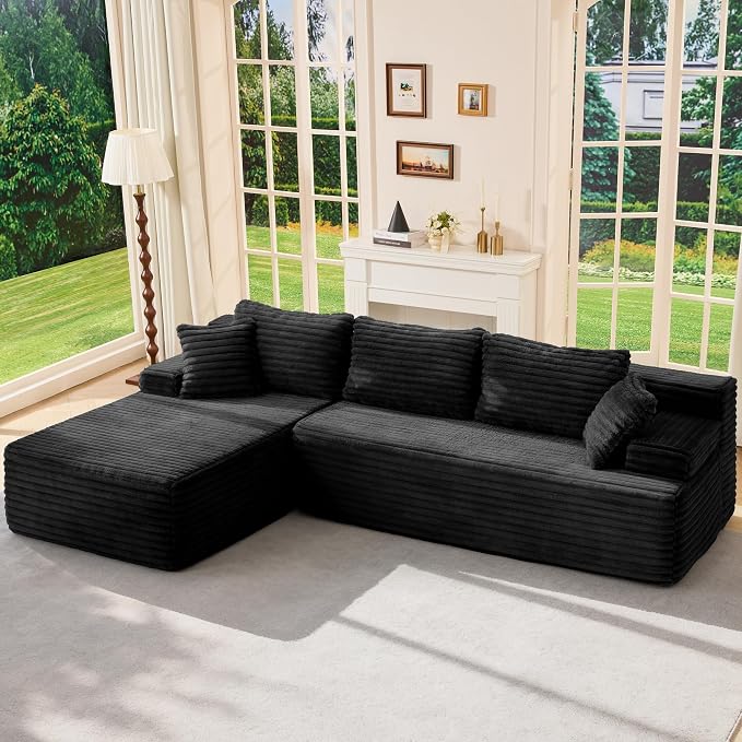 Hobestluk Modular Sectional Sofa Couches L-Shape Couch 3 Seat Modular Sofa by YourHomeDeservesMore
