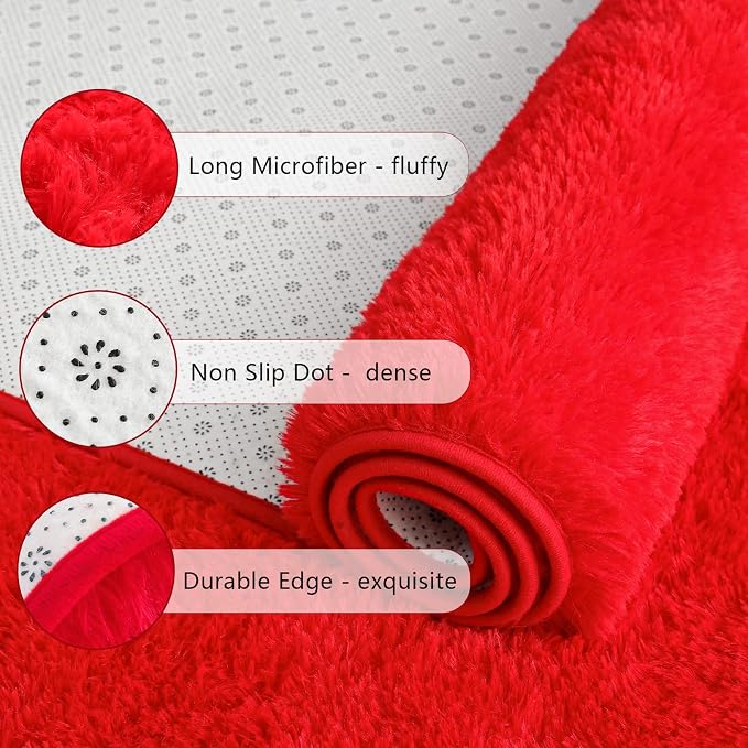 Chicrug Soft Area Rugs for Bedroom Living Room Plush Fluffy Rug 3x5 | Shag - Image 10