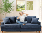 Kidirect 87in Corduroy Couch, Sofa No Tool Assembly, Comfy Couches by Kidirect