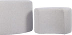 Upholstered Round Nesting Coffee Tables Set of 2 - Image 8