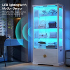 TAGELIER RGB Glass Display Cabinet - Image 4