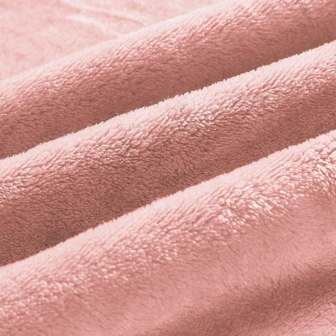 BEDELITE Fleece Blanket Soft Plush King Size Bed Blanket Pink 108"x90" | Ultra - Image 5