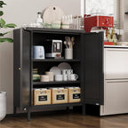YAUWOH Small Metal Cabinet, Bathroom Storage Cabinet - Image 4