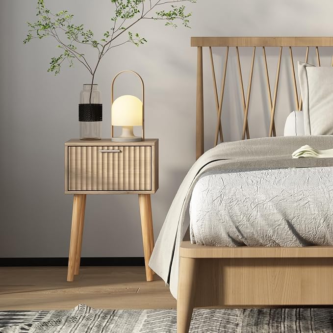 LAATOOREE Nightstands Set of 2, Small Side Table, Bedside Table - Image 2