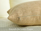 Stellhome Pack of 2 Farmhouse Burlap Throw Pillow Covers Linen Cushion Covers - Image 3