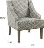 Homepop Home Decor | Upholstered Classic Swoop Arm Accent Chair | Accent Chairs - Image 2