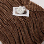 Brown Throw Blanket for Couch Sofa 60”x80” Striped Design - Image 4