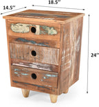 End Table Recycled Wood Nightstand, Side Table - Image 2