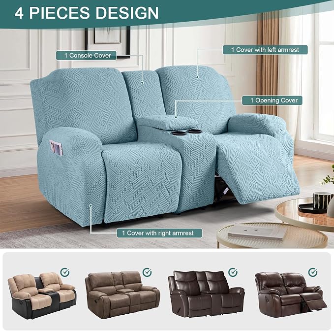 Ruaozz Loveseat Recliner Covers - Image 4