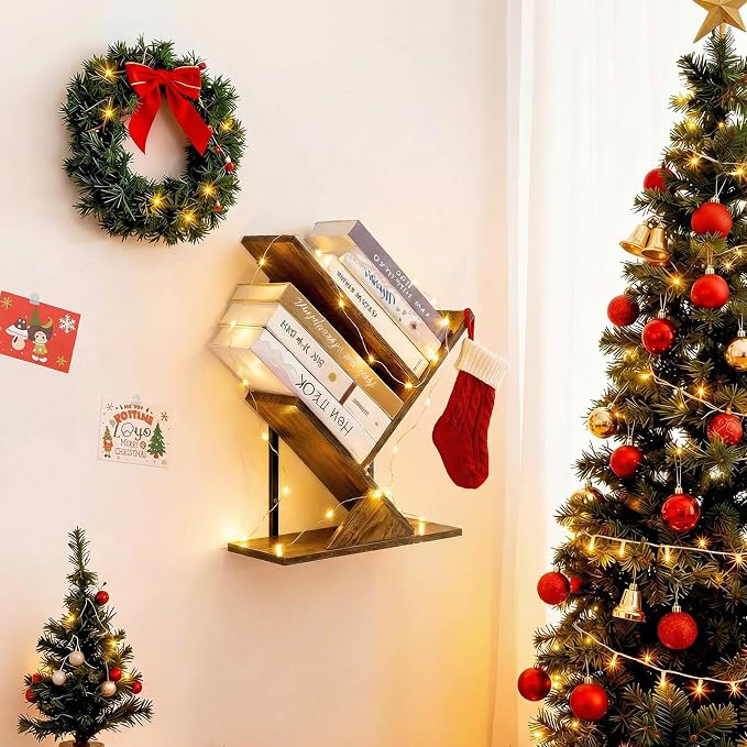 3-Tier Tree Book Shelves for Wall, Small Wall Mounted Shelves, Unique Hanging - Image 3