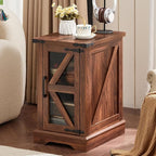 Joaxswe Narrow Night Stand for Small Spaces, Farmhouse Side End Table by Joaxswe
