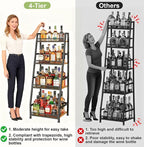 4-Tier Trapezoid Liquor Stand for Home Bar, Stepped Wine Rack Freestanding - Image 8