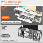 GYIIYUO TV Stand with Fabric Drawers - Image 3