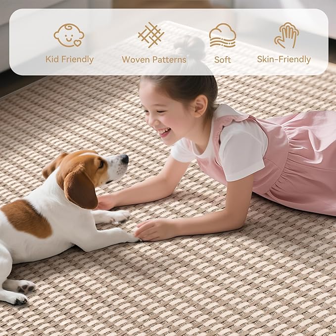 Indoor Front Door Mat Entryway Rug Non Slip Washable Brown 2x3 ft | Front Entry - Image 3