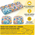 1 MIDDLE ONE Wicker Chair Cushions 3 Pieces Set - Image 3