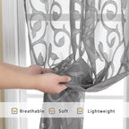 Furman Extra Long Sheer Charcoal Gray Curtains 96 inches Long - Image 6