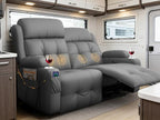 Reclining Loveseat, 55.1" RV PU Leather Wall Hugger Recliner Love Seats Sofa by FurgattiEnjoyYourLife