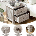 SAVOR LIFE Farmhouse Nightstand - Image 5