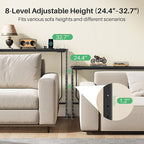 Kitstorack 2-Pack Black Console Table, 7.9" Deep Panel, Adjustable Height & - Image 4