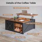 SEDETA 31.5" Lift Top Coffee Table - Image 3