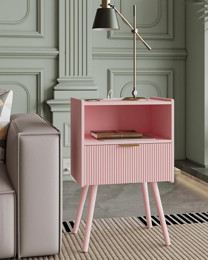 Veegle Nightstand, Modern Bedside Table - Image 5