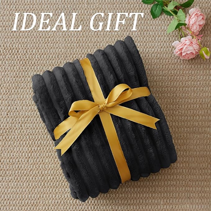 BEDELITE Ribbed Fleece Throw Blanket - Image 6