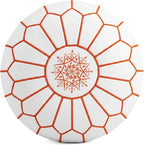 Marrakesh Gallery Genuine Leather Round Pouf Unstuffed - Image 2