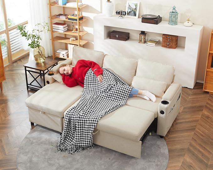DURASPACE Sofa Bed Sleeper Pull Out 2 in 1 Sectional Sleeper Sofa Couches - Image 3