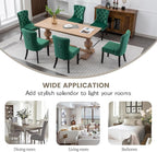 KCC Velvet Dining Chairs Set of 2, Upholstered High-end Tufted Dining Room Chair - Image 8