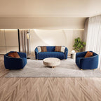 3-Piece Luxury Velvet Sofa Set for Living Room, Elegant Design Couch Set by yunqishiHOME