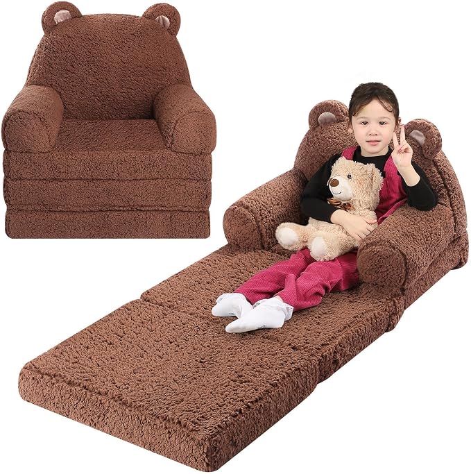 MOMCAYWEX Kids Sofa, Sherpa Couch by MOMCAYWEX