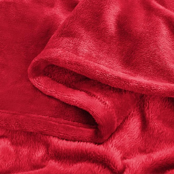 BEDELITE Fleece Blanket Soft Plush Full Bed Blanket Red 84"x90" | Ultra Soft - Image 7