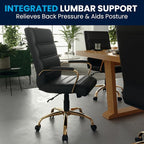 Flash Furniture Whitney Mid-Back Swivel LeatherSoft Desk Chair - Image 10