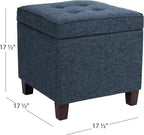 Homepop Square Tufted Storage Ottoman - Image 3