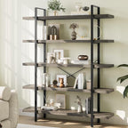 OtterOasis Heavy Duty 5-Tier Industrial Bookcase, 120lbs Shelf Capacity by OtterOasis