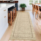 GarveeHome Scalloped Washable 2x8 Runner Modern Non Slip Kitchen Rugs | - Image 2