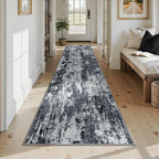 RELEANY Washable Runner 2'6"x12' Abstract Area Rug - Image 2