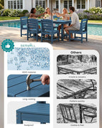 SERWALL Patio Dining Sets for 10 Person, HDPE Dining Set - Image 9