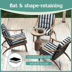 Outdoor Chair Cushion, High Back Soft Seat Pad, Indoor Outside Use, - Image 7