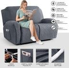 Timeles Extra Wide Recliner Loveseat Cover Oversized Reclining Couch Covers - Image 3