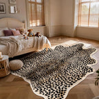 Leopard Print Rug, Cheetah Rugs 5.2x6.8ft Large Faux Cowhide Hide Skin Rug - Image 3
