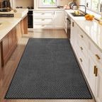 3x5 ft Area Rug Entryway Runner Kitchen Rugs Non Slip Washable Black | Boho - Image 3