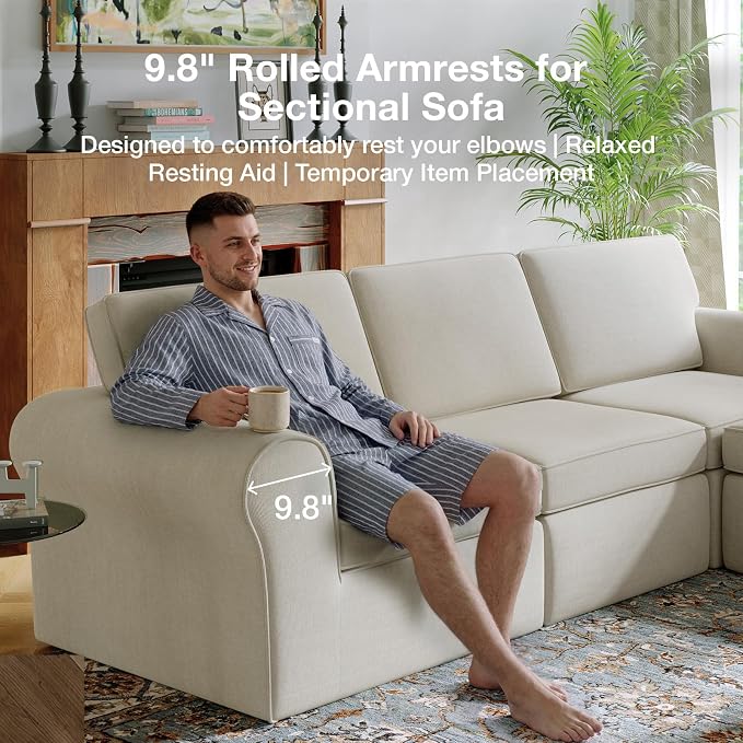 Novilla 108" Modular Sectional Sofa, Modular Sectional Couches - Image 16