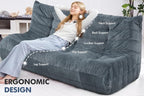 Bean Bag 3-Seater Chair Big Sofa Beanbag Chair - Image 4