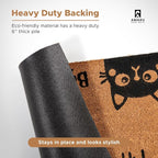 Coir Welcome Mat, Hi-Bye Cat, 24 x 36 in | 100% Natural Coir, Anti-Shedding - Image 6